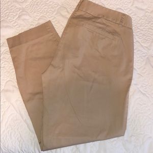 Khaki skinny ankle pants